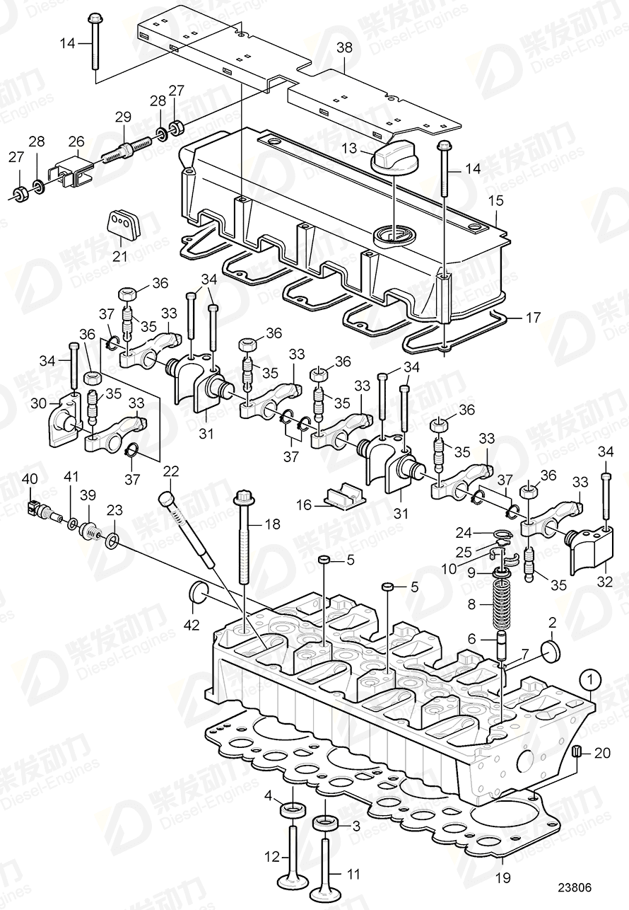 volvo penta Valve guide 20580078 Drawing volvo penta Valve guide 20580078 Drawing